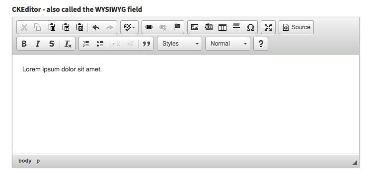 CRUD Field - ckeditor