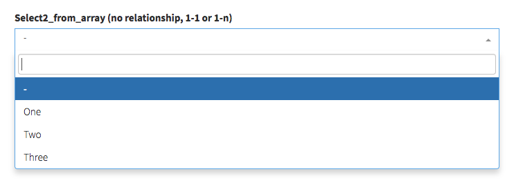 CRUD Field - select2_from_array