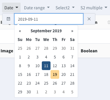 Backpack CRUD Date Filter