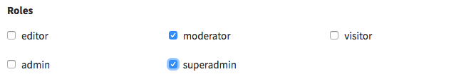 CRUD Field - checklist