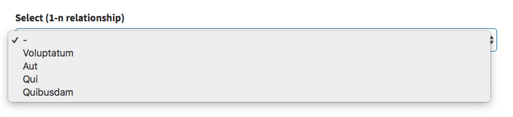 CRUD Field - select